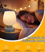 Carica l'immagine nel visualizzatore di Gallery, Abat Jour da Comodino Tavolo Moderna e Portatile per La Camera da Letto per Bambini, Abat Jour per La Lettura, Lampada L