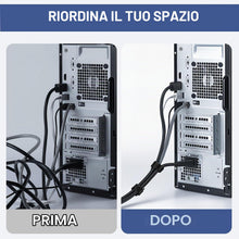 Carica l'immagine nel visualizzatore di Gallery, 100 Pezzif Fascette per Cavi Riutilizzabili, 200 mmX12 mm Fascette Stringicavo Regolabili,per Organizzare i Cavi in Casa