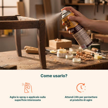 Carica l'immagine nel visualizzatore di Gallery, Avilia Spray Protettivo da Insetti Lignivori - Antitarlo Fungicida per Legno, Inodore e Incolore per Parquet e Oggetti i