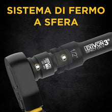 Carica l'immagine nel visualizzatore di Gallery, LEXIVON Adattatori per bussola ad impatto, Kit riduttori per bussola 1/4" - 3/8" - 1/2", per avvitatore Makita, Milwauke