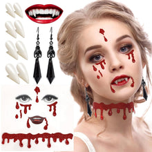 Carica l'immagine nel visualizzatore di Gallery, 6 PCS Halloween Set Vampiro Accessori Donna, Vampiro Costumi Accessori (A)