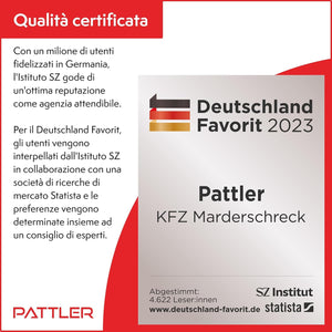 PATTLER® Repellente Indoor Martore con Ultrasuoni - Protezione Casa, Soffitte, Fienili, Garage O Carport, Protezione Immediata e a Lungo Termine - Funziona con Collegamento alla Rete Elettrica - 1 Pz