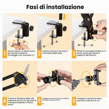 Carica l'immagine nel visualizzatore di Gallery, TARION Supporto Cellulare da Scrivania Braccio Flessibile Video dall'Alto