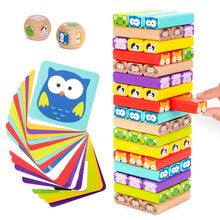 Carica l'immagine nel visualizzatore di Gallery, Nene Toys Torre Magica Colorata in Legno con Animali – Gioco Educativo da Tavolo per Bambini - Gioco Didattico 4 in 1 per Bambini da 3 a 9 Anni – Giocattolo Ideale Come Regalo per Genitori e Figli