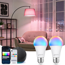 Carica l'immagine nel visualizzatore di Gallery, Aigostar Mesh - Lampadina connessa Bluetooth Mesh A60 12W, lampadina collegata Alexa E27 LED 1150LM RGB &amp; 2700K-6500K, l