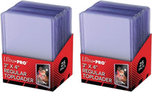 Carica l'immagine nel visualizzatore di Gallery, Ultra Pro Clear Regular Toploader 3" x 4" 25 Count per confezione (2 pezzi) + protezione per spedizione HEARTFORCARDS