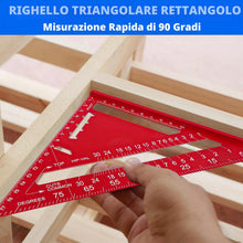 Carica l'immagine nel visualizzatore di Gallery, Squadra da Falegname，Squadra Combinata Multifunzione，Righello Triangolare Metrico，quadrato carpentiere ad alta precision