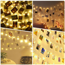 Carica l'immagine nel visualizzatore di Gallery, AUAUY Luci Per Foto, 10M 100LED Camera da Letto, con 60 Clips, Batteria