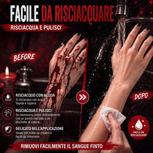 Carica l'immagine nel visualizzatore di Gallery, Sangue Finto Halloween Kit - Lavabile Fake Blood per Trucchi Halloween