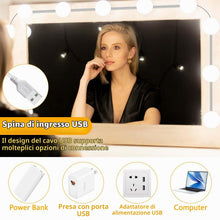 Carica l'immagine nel visualizzatore di Gallery, Auauraintt 10 luci LED per specchio dimmerabili Hollywood