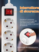 Carica l'immagine nel visualizzatore di Gallery, GRIFEMA Ciabatta multipresa con 5 prese e interruttore