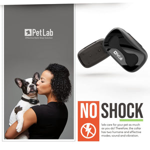 PetLab Collare Antiabbaio per Cani Collari Addestramento Collare Anti Abbaio Cani di Piccola Grande Talia Vibrazione Educativo Stop Abbaiare Dispositivo Antiabbaio Cane Anti Bark Collar