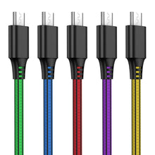 Carica l'immagine nel visualizzatore di Gallery, SCHITEC Cavo micro USB, 5 confezioni da 2 m, micro USB, cavo di ricarica rapida, per Android, Samsung Galaxy S6 e S7 Nex