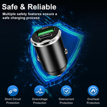 Carica l'immagine nel visualizzatore di Gallery, Caricatore Auto USB C 30W a Ricarica Rapida PD 30W e QC 3.0 18W