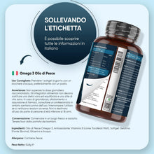 Carica l'immagine nel visualizzatore di Gallery, Omega 3 Olio di Pesce, 400 Softgel (Fornitura 1+ Anno), 1 Softgel al Giorno