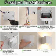 Carica l'immagine nel visualizzatore di Gallery, Lampada da Parete 2 pezzi, Applique da Parete Interno/Esterno 12W Applique Esterno temperatura di colore regolabile, Ang