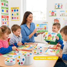 Carica l'immagine nel visualizzatore di Gallery, Set mini di acquerelli (confezione da 24) con 5 colori, tavolozza e penello