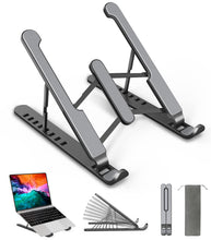 Carica l'immagine nel visualizzatore di Gallery, AOVUYCK-Store Supporto PC Portatile, 8 Livelli Regolabile &amp; Raffreddamento Porta PC, Pieghevole in Plastica e Silicone Laptop Stand per Computer Portatili e Tablet (10-15,6’’)