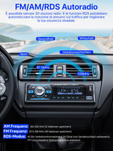 Carica l'immagine nel visualizzatore di Gallery, RDS Autoradio Bluetooth 5.0 Vivavoce, Chismos FM/AM Bluetooth Autoradio con telecomando, Supporto due USB/AUX in/SD/TF/WMA/WAV/MP3 Player, 1 DIN Stereo Radio 4x65W Supporto iOS Android