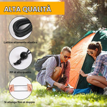 Carica l'immagine nel visualizzatore di Gallery, Adiwo 50 PCS Corde Elastiche con Sfere da 10 cm, Elastici per Teloni Durevole Portatile, Corda Elastica in Gomma, Corda 