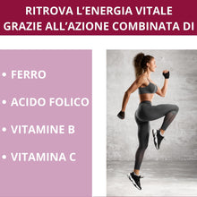 Carica l'immagine nel visualizzatore di Gallery, FERRO FOLIC Integratore Ferro 160 compresse ad alto dosaggio, ferro acido folico e Vitamina B12 con Complesso B e Vitami