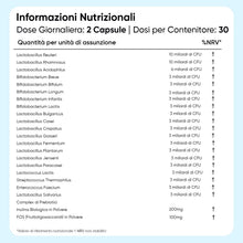 Carica l'immagine nel visualizzatore di Gallery, Fermenti Lattici Probiotici e Prebiotici, 77 Miliardi di CFU, 20 Ceppi
