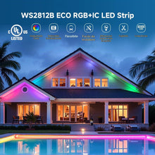 Carica l'immagine nel visualizzatore di Gallery, BTF-LIGHTING WS2812E Fili in lega ECO RGB 5050SMD Indirizzabile individualmente 5m 60Pixel/m Flessibile nero PCB Full Co