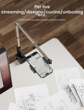Carica l'immagine nel visualizzatore di Gallery, JSAUX Supporto per telefono per scrivania e letto, supporto flessibile per telefono universale 360 pigro lungo braccio m
