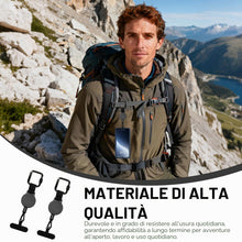 Carica l'immagine nel visualizzatore di Gallery, Cordino Telefono Retrattile 2 Pezzi, Portachiavi Antifurto Outdoor