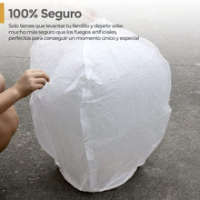 Carica l'immagine nel visualizzatore di Gallery, Ediesi, Lanterne Cinesi Volanti, 10 Pezzi, 100% Biodegradabile, di Carta, Bianco, Sky Lanterns, con un Pennarello per Scrivere i Desideri