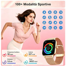 Carica l'immagine nel visualizzatore di Gallery, LODIMEKE Smartwatch Pressione Sanguigna e Chiamate, 1.96" Orologio Uomo Donna Fitness con Cardio Contapassi Sonno, 100+ 