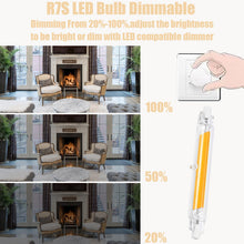 Carica l'immagine nel visualizzatore di Gallery, Lampadine R7S LED 118 mm, dimmerabili, 20 W, equivalenti a lampadina alogena 118 mm, 200 W, senza sfarfallio, bianco nat