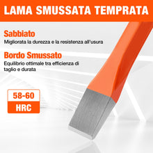 Carica l'immagine nel visualizzatore di Gallery, ValueMax Set di Scalpelli da 3 Pezzi, Scalpello Piatto in Acciaio Cr-V, Scalpello a Freddo (10 mm, 12 mm, 16 mm), per Ro