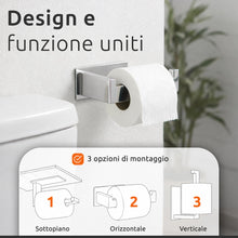 Carica l'immagine nel visualizzatore di Gallery, ECENCE Porta Carta Igienica Adesivo in Acciaio Inox 304 in cromo