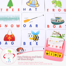 Carica l'immagine nel visualizzatore di Gallery, elzle Giochi Educativi, Gioco di Abbinamento Delle Lettere, Giocattoli per Imparare a Leggere per Bambini dai 3-6 anni, Gioco di Ortografia Regalo di Compleanno per Bambini e Bambine dai 3-6 anni