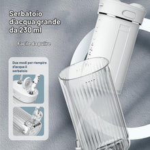 Carica l'immagine nel visualizzatore di Gallery, JTF Idropulsore Dentale Mini, Portatile Irrigatore Dentale Viaggio con 5 Ugelli Ricambio, 4 Modalità, IPX7 Impermeabile, 230 ML Erbatoio Dell'acqua Retrattile (Bianco)