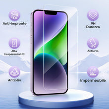 Carica l'immagine nel visualizzatore di Gallery, 3+3 Pezzi Pellicola Vetro Temperato per iPhone 14