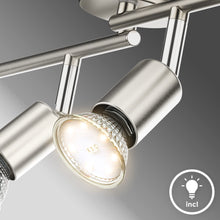 Carica l'immagine nel visualizzatore di Gallery, B.K.Licht Plafoniera LED Soffitto moderna, 605x105 mm, 5W 400Lm, Faretti da soffitto, Lampadario Cucina, luce bianca 300