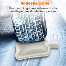 Carica l'immagine nel visualizzatore di Gallery, Homealexa Borsa dell'Acqua Calda, cata con Custodia Peluche Morbida 2L Boule Acqua Calda in Gomma Naturale Beige