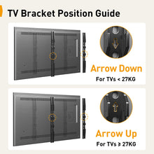 Carica l&#39;immagine nel visualizzatore di Gallery, PERLEGEAR Supporto TV da Tavolo Girevole per TV da 24-60 Pollici Fino a 40 kg, Universale Supporto TV da Tavolo Regolabile in Altezza, Piedistallo TV con Base in Vetro Temperato Max VESA 400x400mm