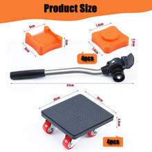 Carica l'immagine nel visualizzatore di Gallery, Qingning Kit Sollevatore per Mobili,Set per Spostare Mobili Pesanti,4 Ruote