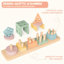 Carica l'immagine nel visualizzatore di Gallery, Sweety Fox - Giochi Montessori 2 anni - Giocattoli da Impilare e Ordinare