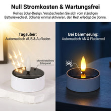 Carica l'immagine nel visualizzatore di Gallery, Set di 4 lumini solari per esterni con sensore crepuscolare, resistenti alle intemperie, per cimitero, balcone e giardin