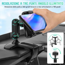 Carica l'immagine nel visualizzatore di Gallery, Supporto Telefono Auto,360 Gradi di Rotazione Porta Cellulare Auto,Universale Porta Telefono Auto con Clip a Molla,Compa