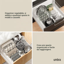 Carica l'immagine nel visualizzatore di Gallery, Umbra Organizer Pentole Estensibile, Grande, Grigio scuro