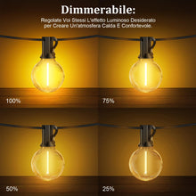 Carica l'immagine nel visualizzatore di Gallery, Catena Luci da Esterno Giardino - 20M G40 LED Lampadine Esterno Gazebo