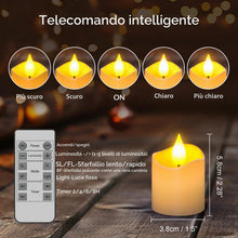 Carica l'immagine nel visualizzatore di Gallery, SoulBay Tea Light Candele, 12 pezzi Candele LED Ricaricabili con Telecomando e Timer, Candele Elettriche Finte Fiamma Ef
