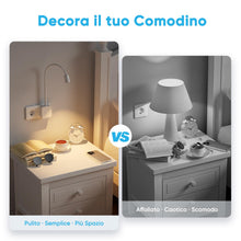 Carica l'immagine nel visualizzatore di Gallery, Lampada da Lettura Applique da Parete LED Bianca Interno, Luce da Comodino Faretto LED Dimmerabile con Spina per Camera 
