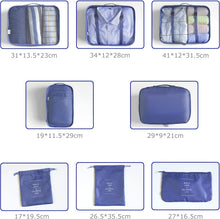 Carica l'immagine nel visualizzatore di Gallery, Organizer Valigia Set di 8 BillyBath Organizer valigia viaggio Cubi di Imballaggio lavanderia sacchetto dei Compressione Sacchetti organizer bag per i vestiti,Cosmetici,scarpe,Intimo, Blu (031)