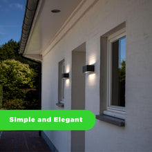 Carica l'immagine nel visualizzatore di Gallery, LUTEC Outdoor LED moderno Up Down Wall Light, lampada da parete esterna in alluminio antiruggine, 1230LM 4000K Cool Whit